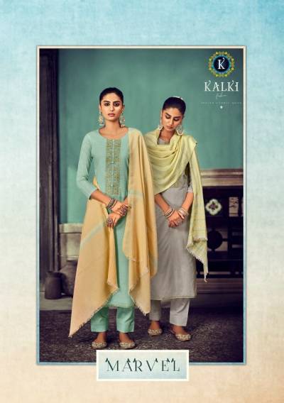 Marvel By Kalki Fashion Attractive Printed Embroidery Salwar Suits